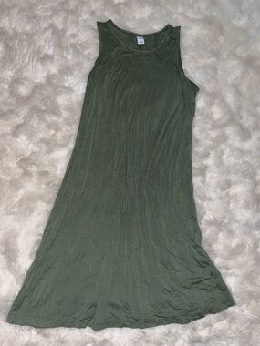Old Navy Olive Green Sleeveless Maxi Dress
